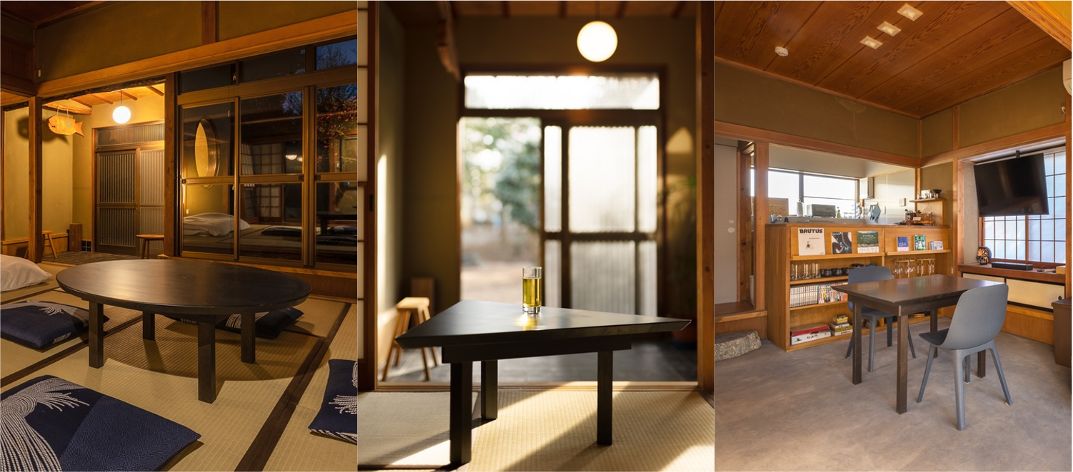 ○△□のテーブルが各客室にそれぞれ配置されています