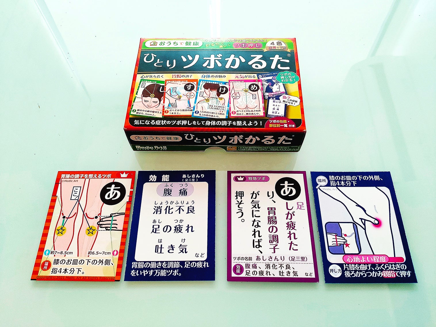 絵札、読み札とも両面印刷になっており、カードゲームとして、ひとりででも遊べます。