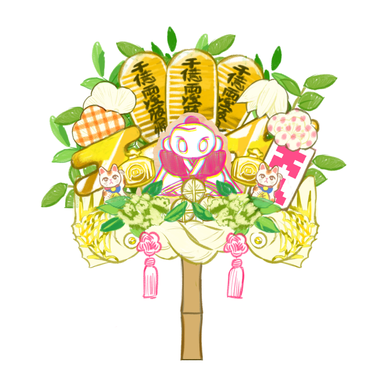 タカハシマホ 自身初となるアート熊手企画展示、新宿 New C's Studio