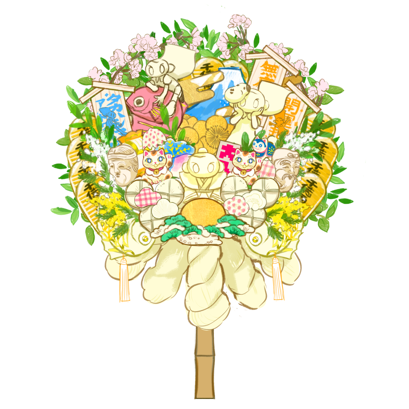 タカハシマホ 自身初となるアート熊手企画展示、新宿 New C's Studio