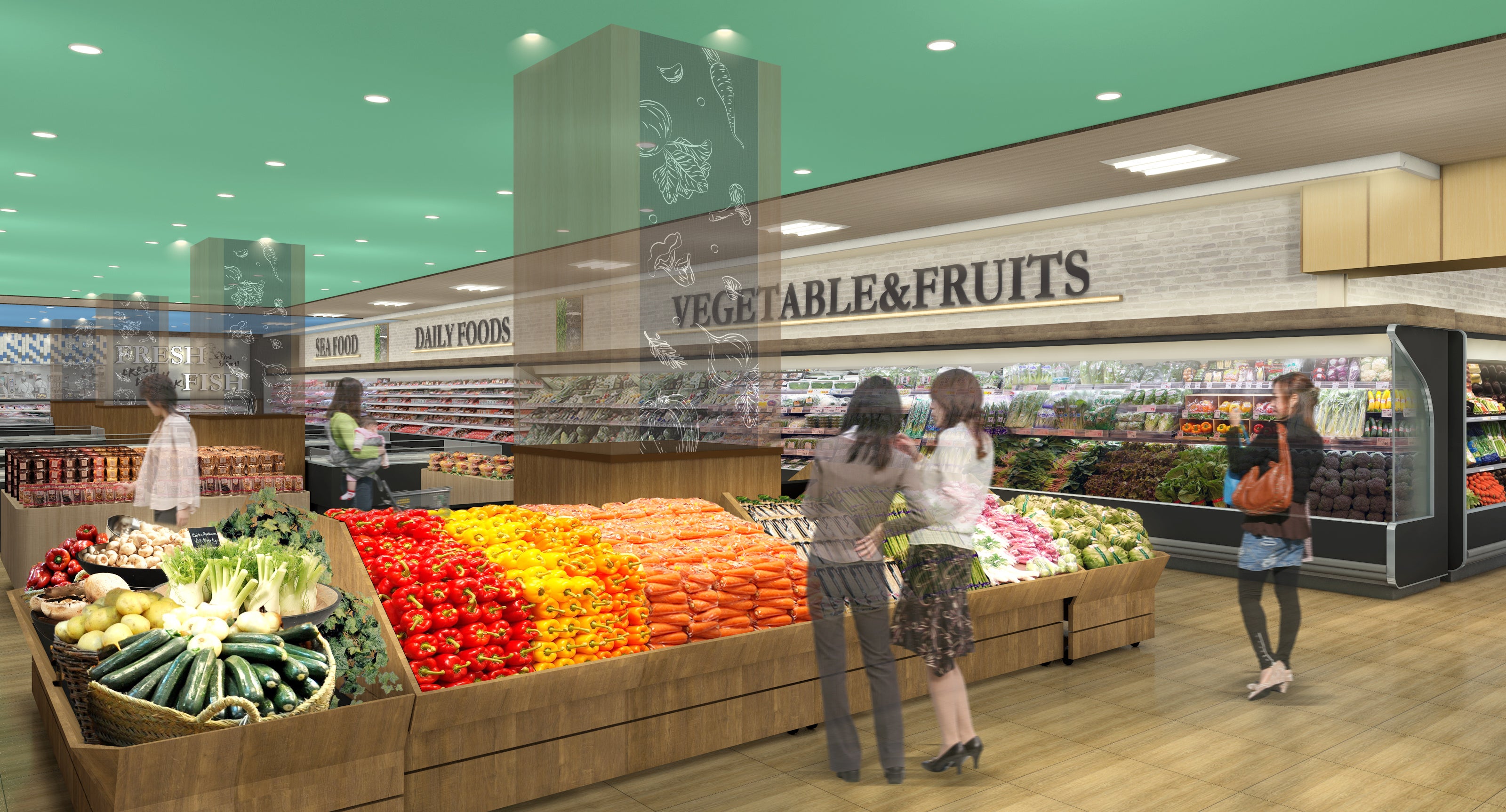 B1Fスーパーマルハチ　リニューアル後イメージパース