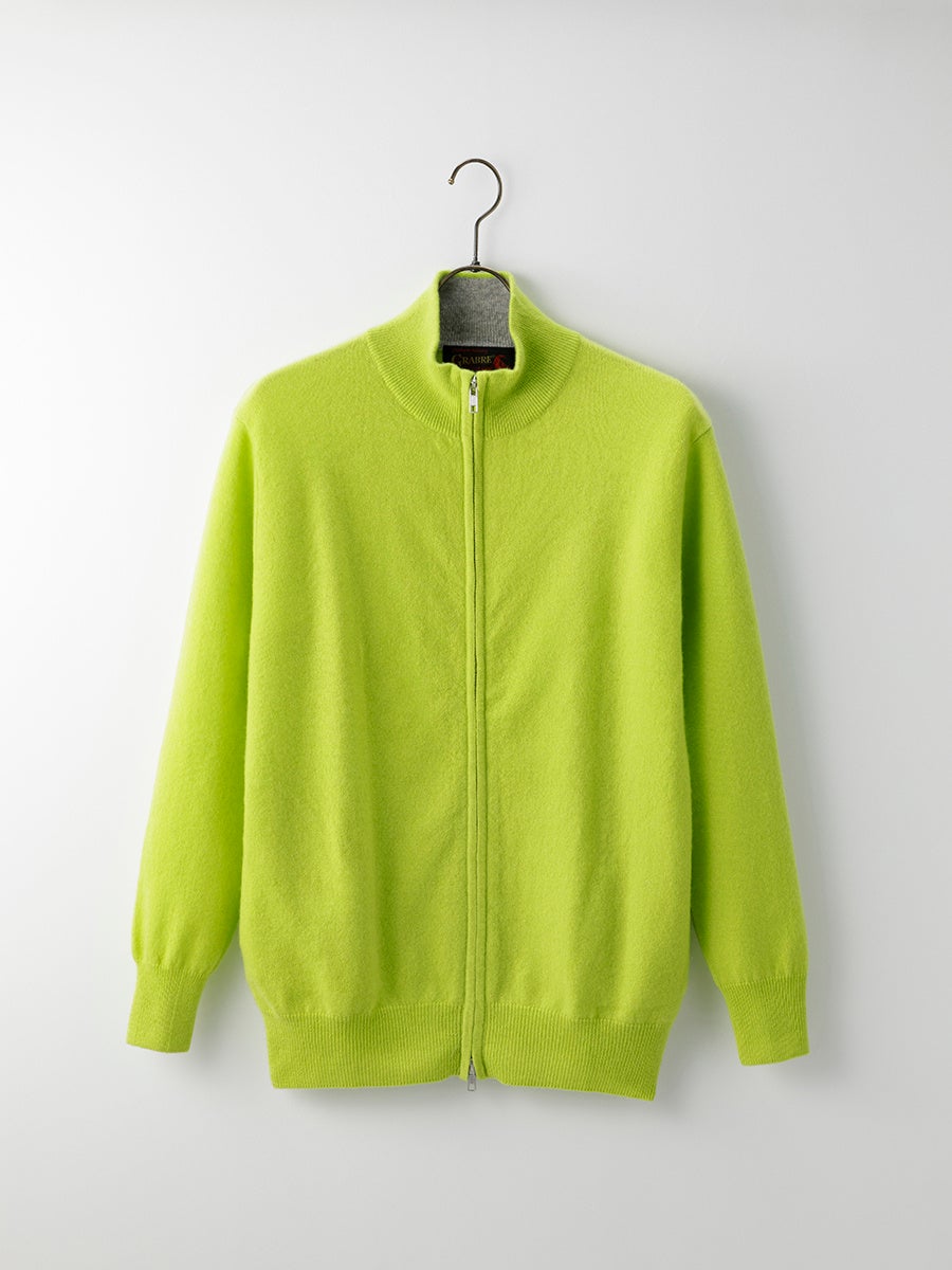 【GRABRE／メンズ】最高級カシミヤ100%ジップアップ
