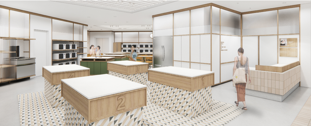 南京を象徴するグリーンを基調としたキッチン