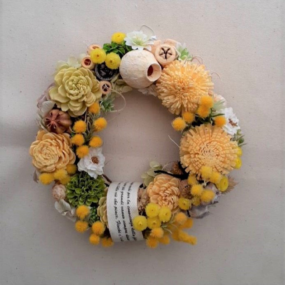 ミモザナチュラルリース￥3,000 