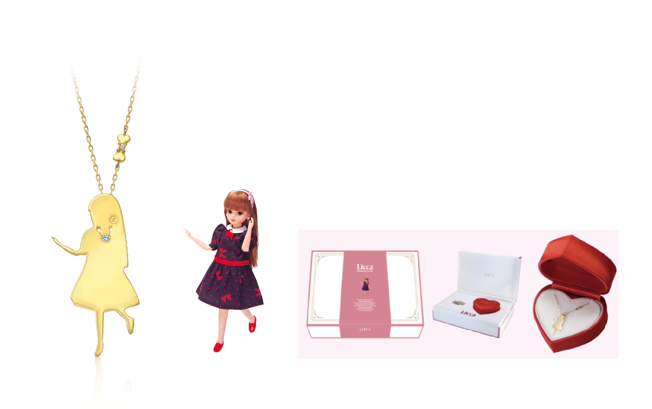 歴代の“リカちゃん”が艶やかな18金ペンダントに。55周年限定の