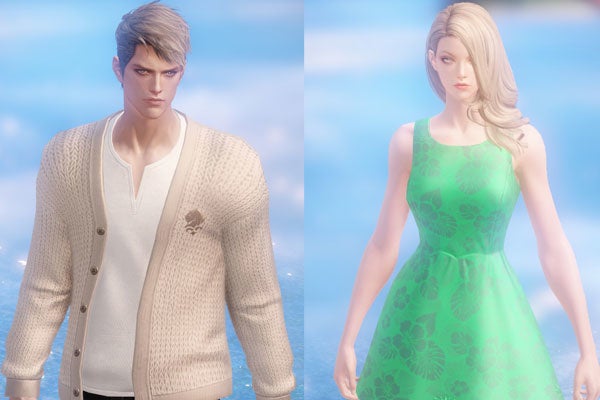 ▲ログインチェックイベントでもらえるアバターと染色の一例