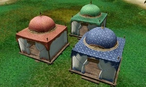 ▲丸屋根のテント3種