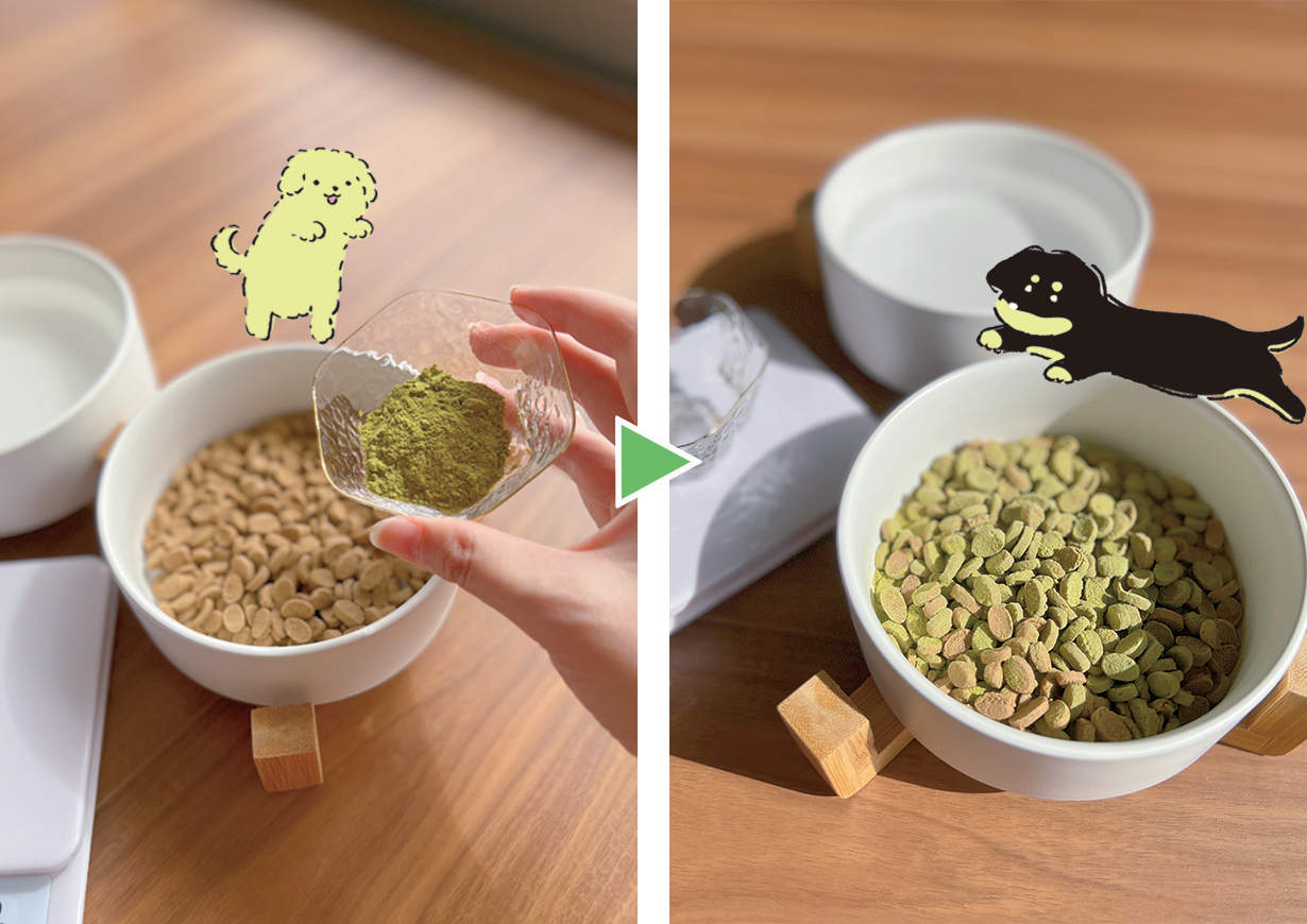 ドライフードにふりかけて