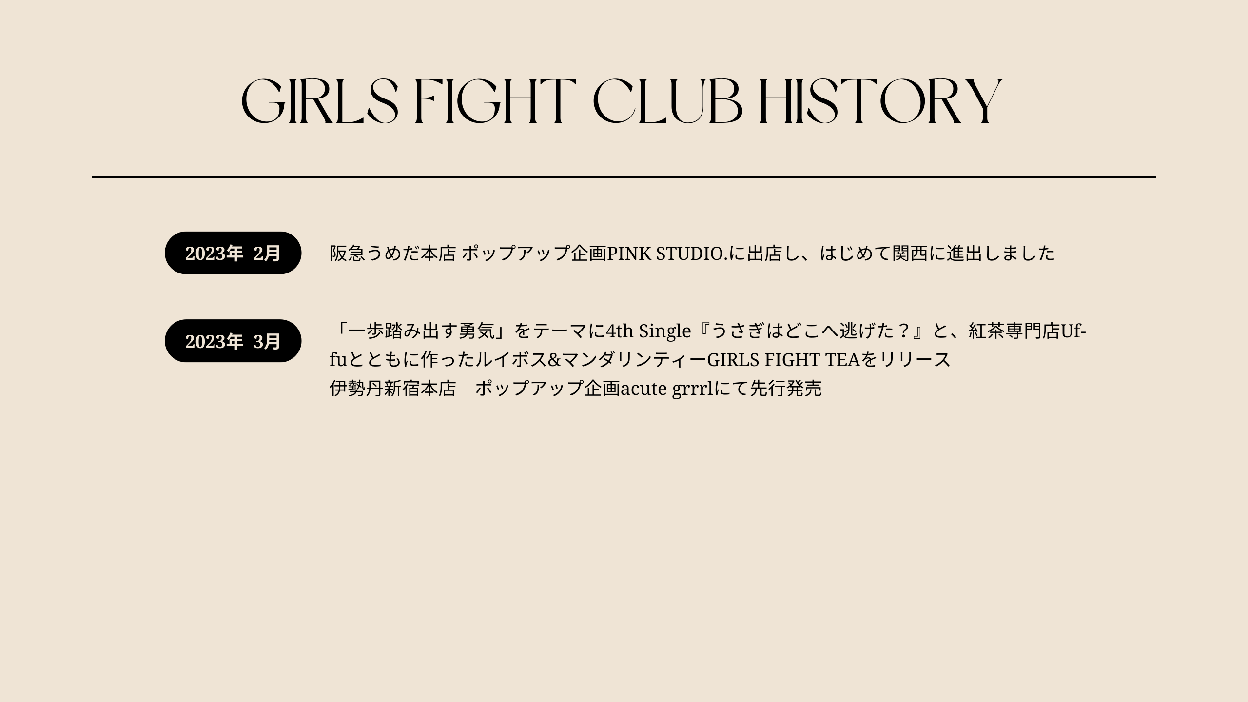GIRLS FIGHT CLUBこれまで歩み