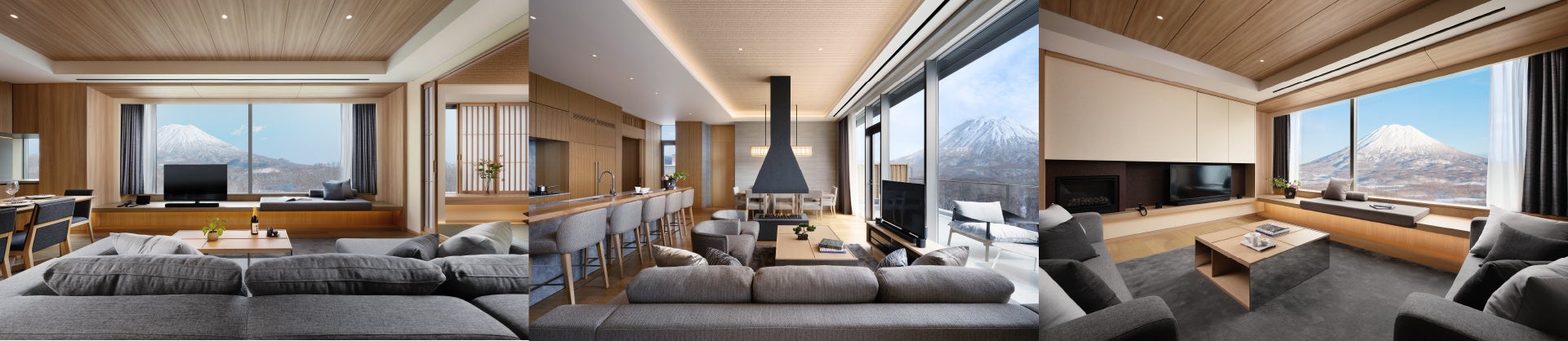  　　　(2ベッドルームスイート)　　　　　　 (3ベッドルーム ペントハウス)　　　　　　(4ベッドルームスイート) 