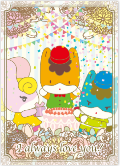 イベント終了後は、今回のために描き下ろした限定カード（左記）を、お礼状と一緒に来場者の皆さんに配布しました。