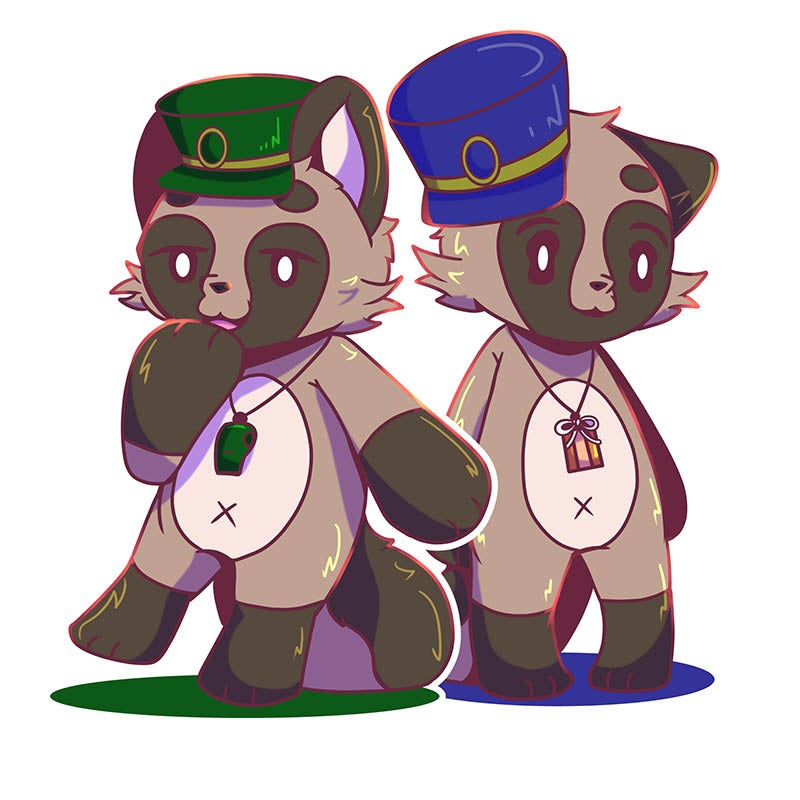 「叡山電車のえいたとまくら（キャラクターデザイン案）」  芸術学部造形学科1年 猫犬 ゆう