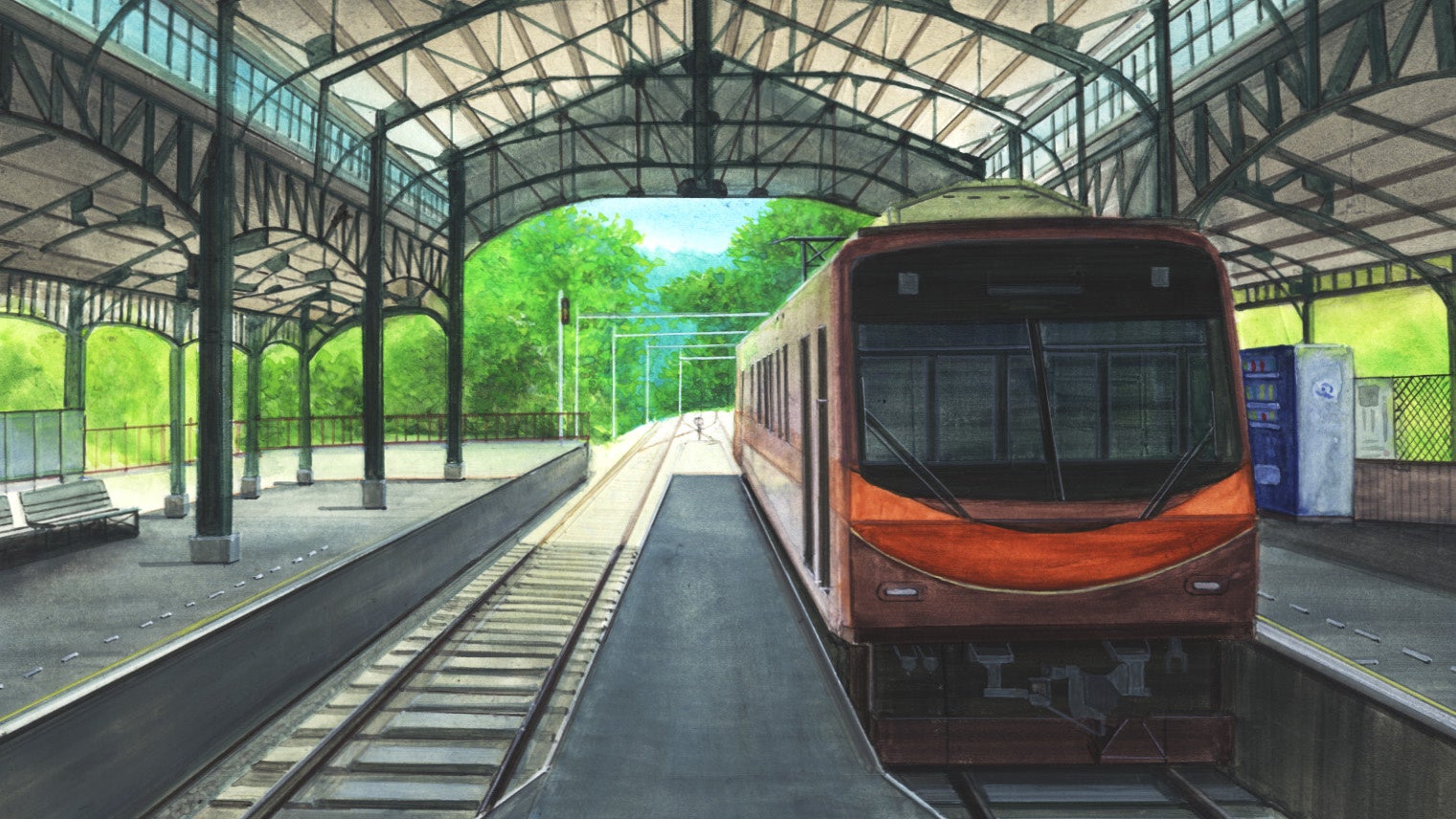 「八瀬比叡山口駅」  マンガ学部アニメーションコース3年 笠原 琉也