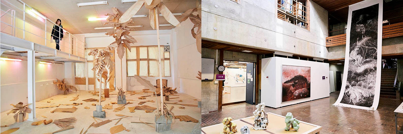 広いキャンパスを使って、約800名の作品展示。2/15～2/19「京都精華