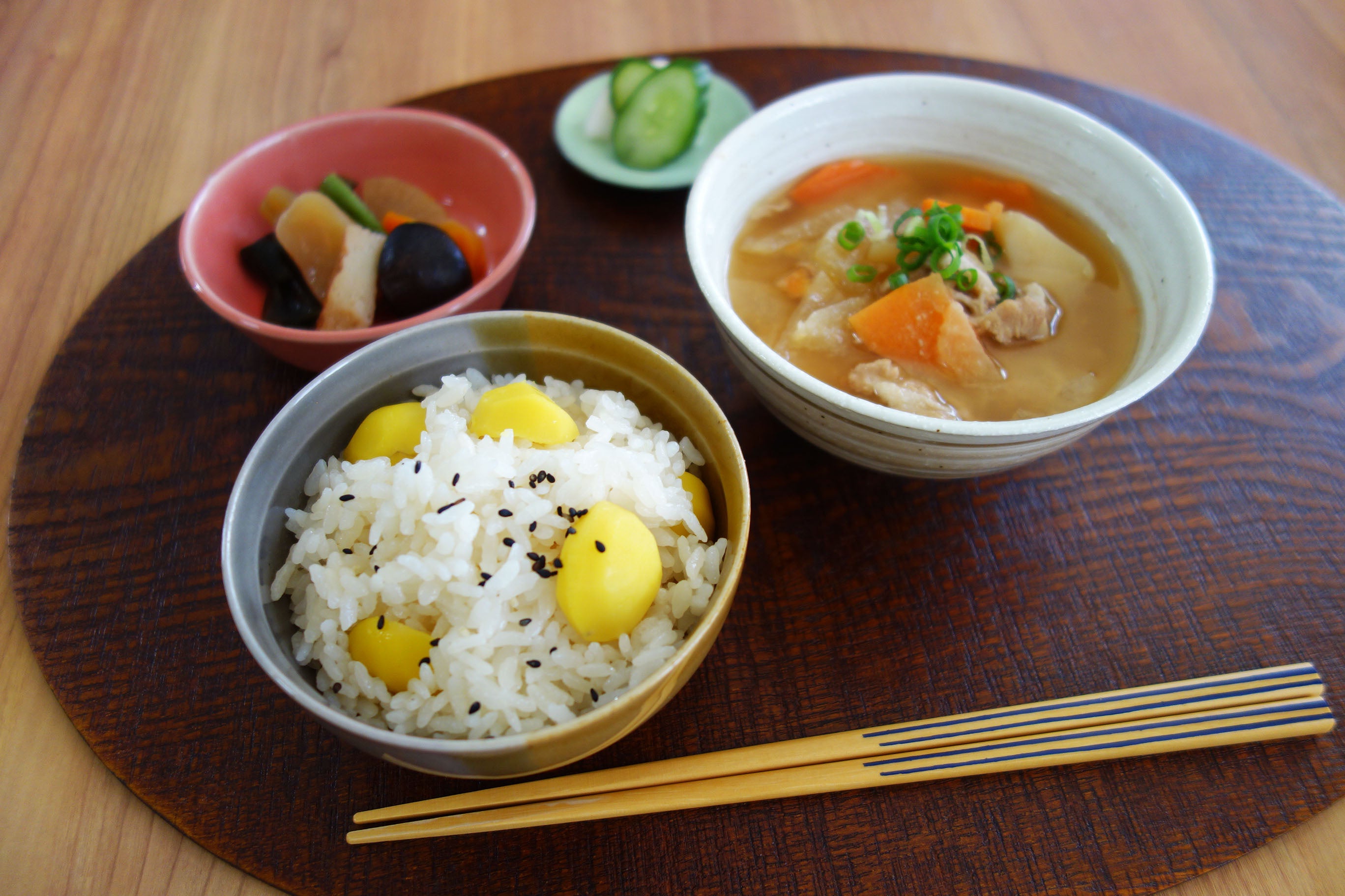 栗釜めしの献立