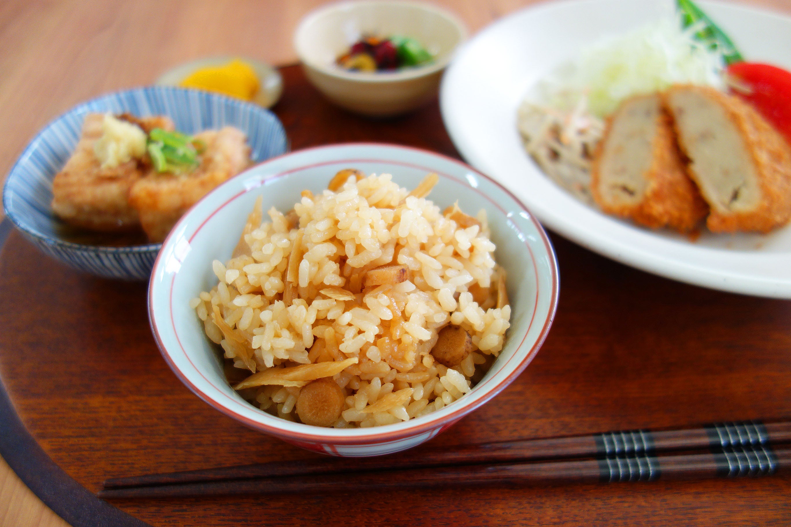 ごぼうづくし釜めしの献立