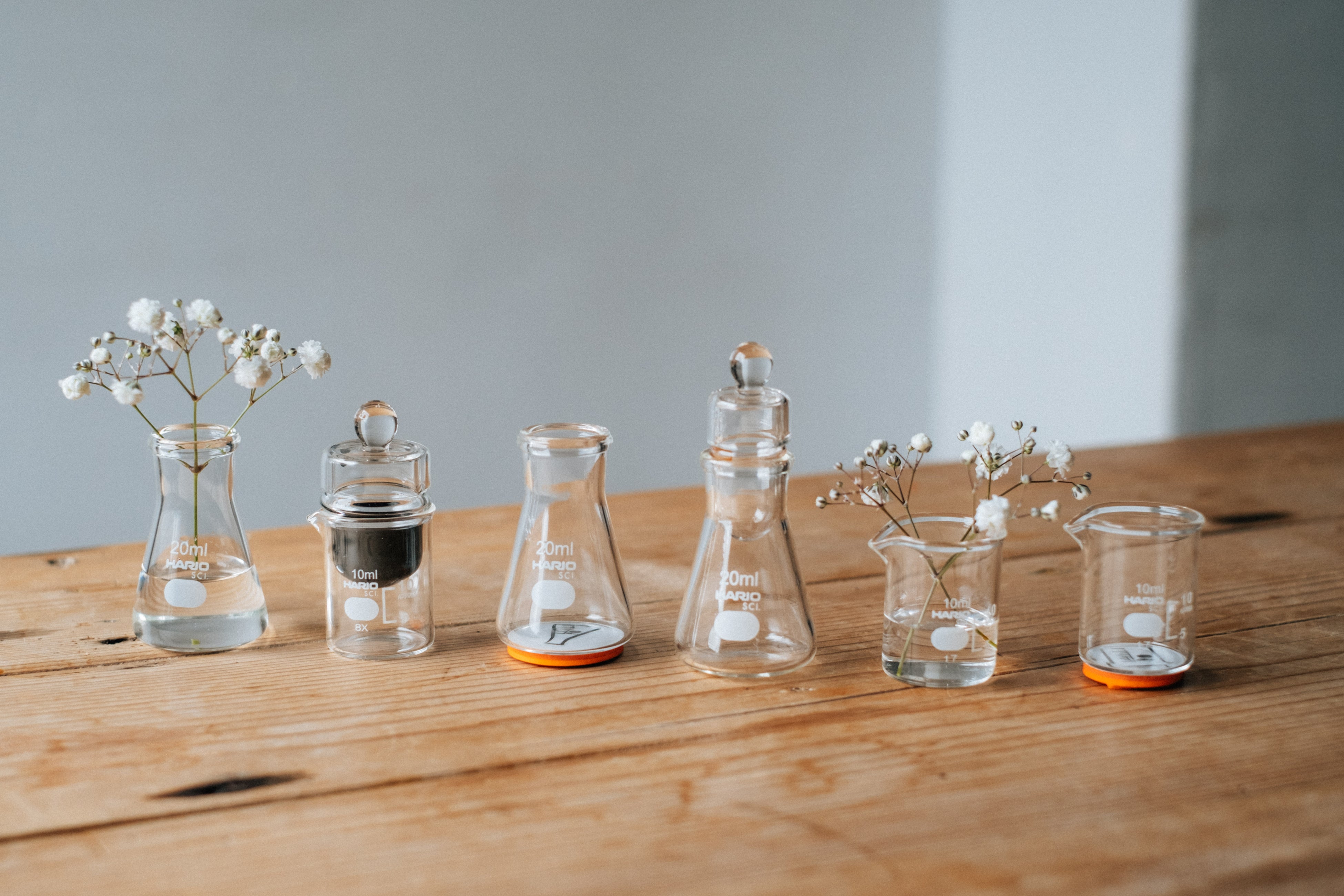 実験スタンプとインクポット