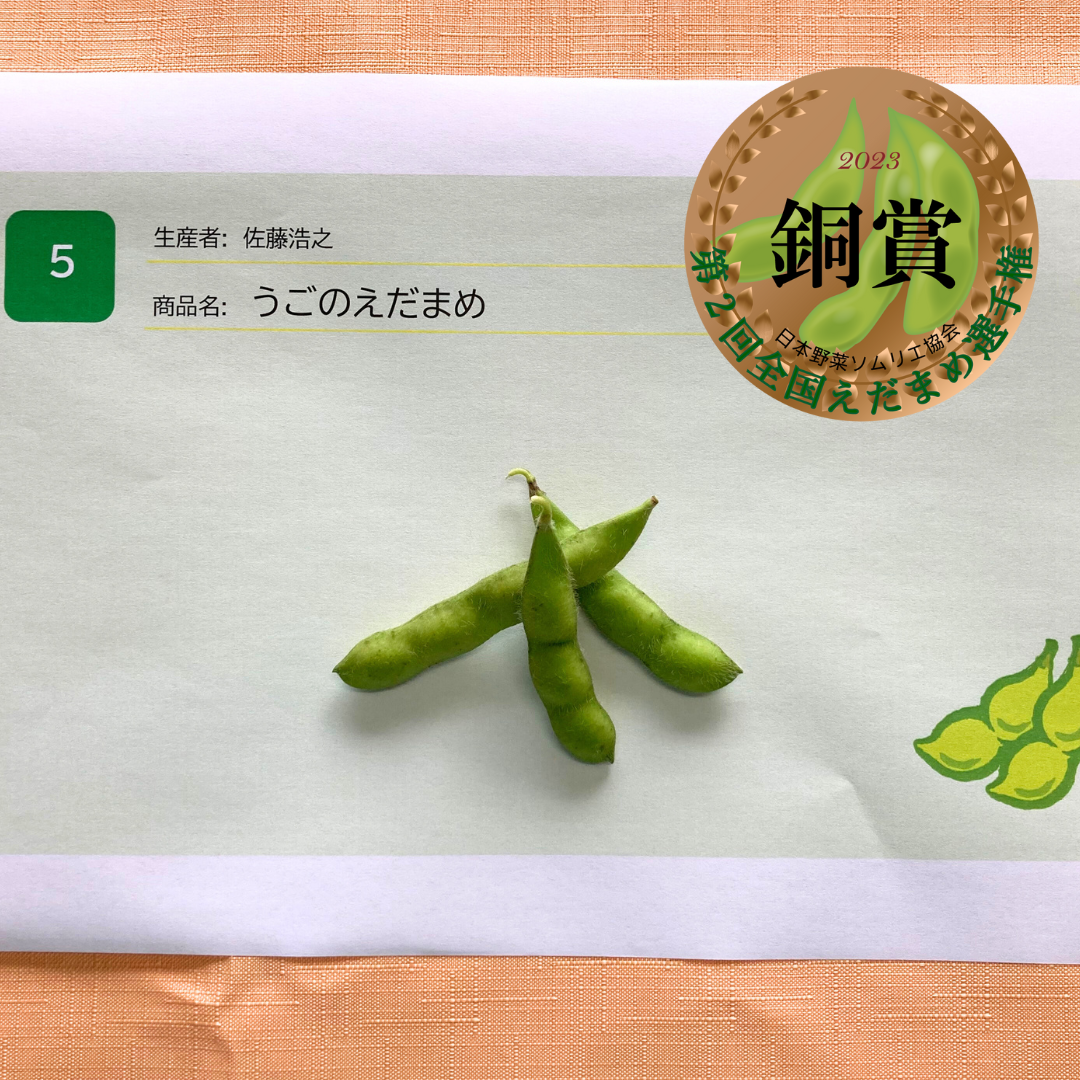 銅賞：うごのえだまめ&nbsp; 出品者：佐藤浩之（秋田県雄勝郡羽後町）