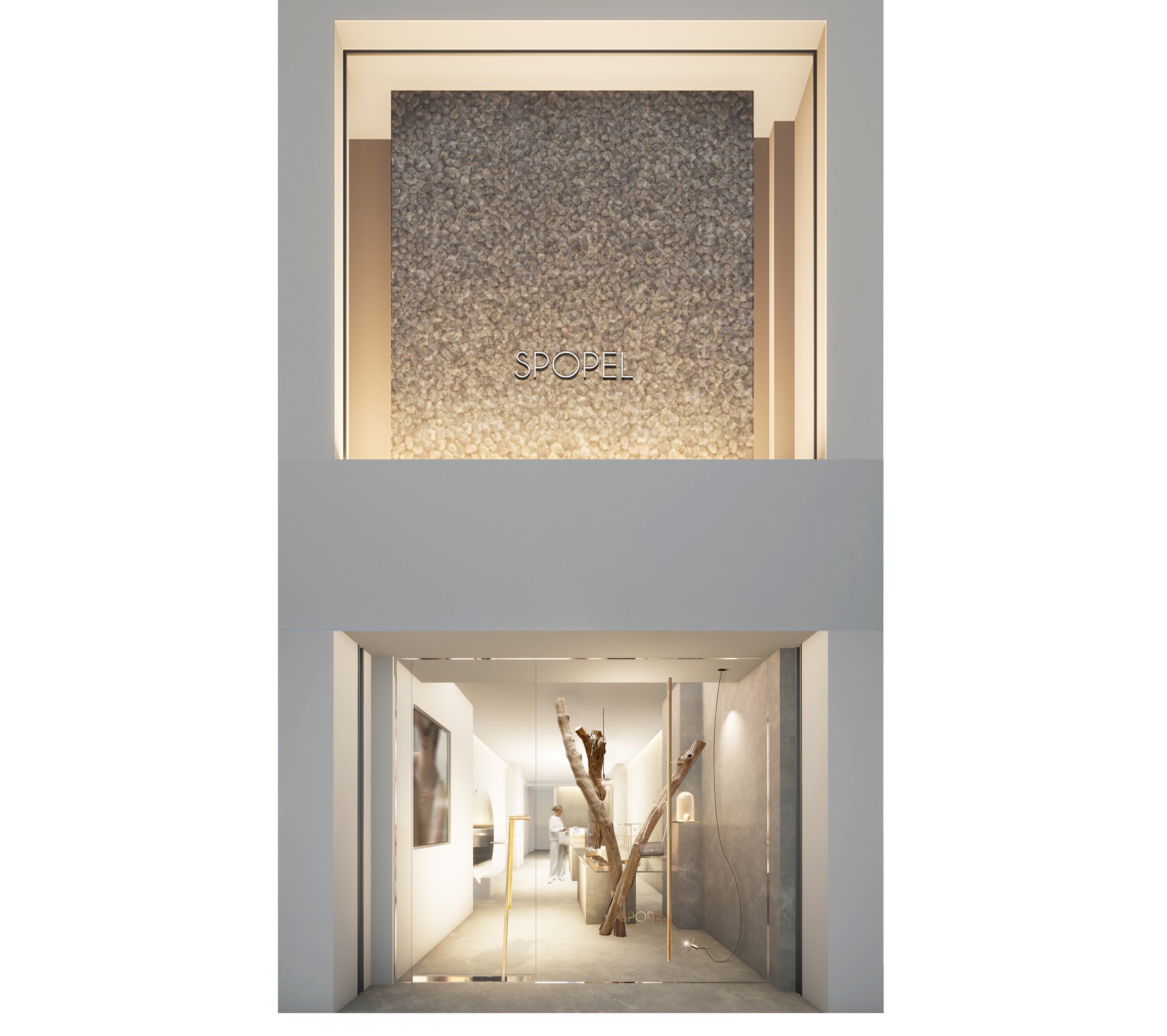 新店舗２階部分にはオープンなディスプレイも出現予定