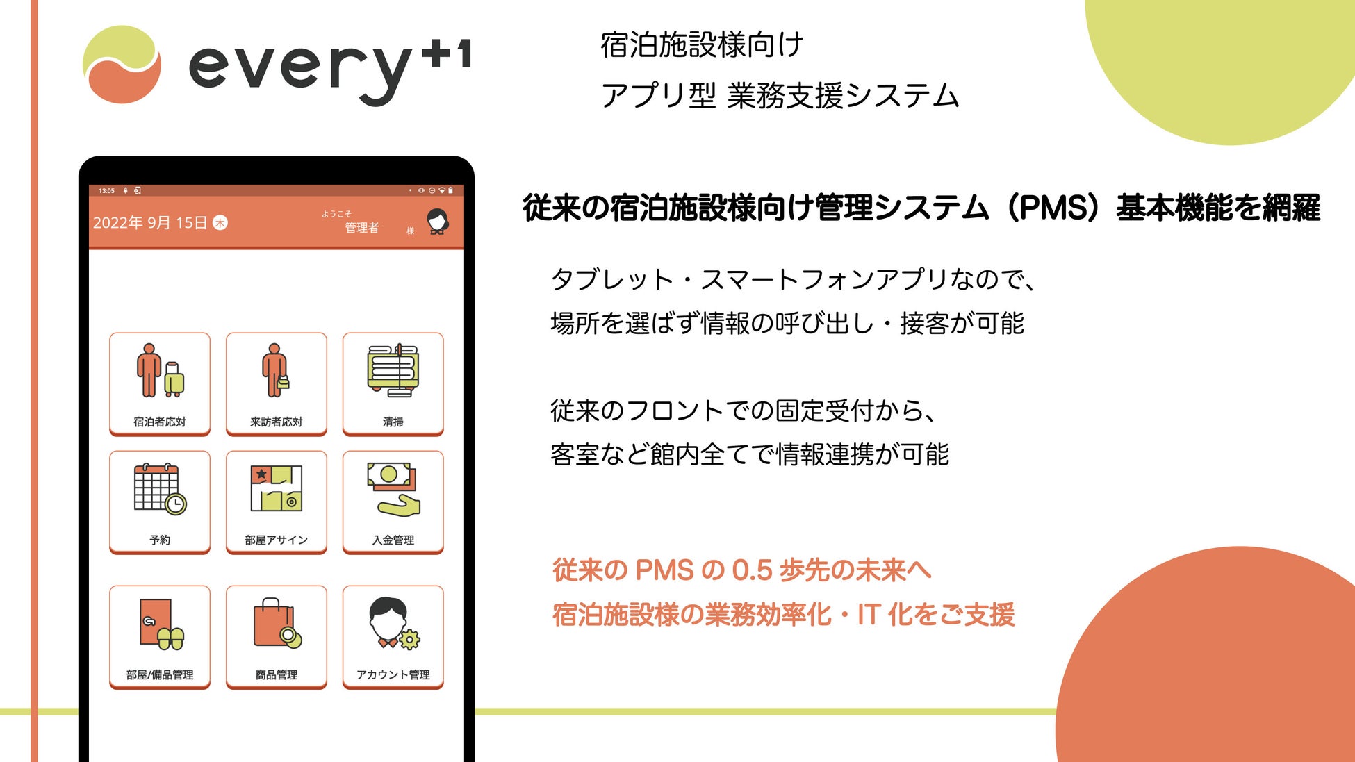 宿泊業界初!モバイルアプリ型 宿泊施設向け業務支援システムをリリース
