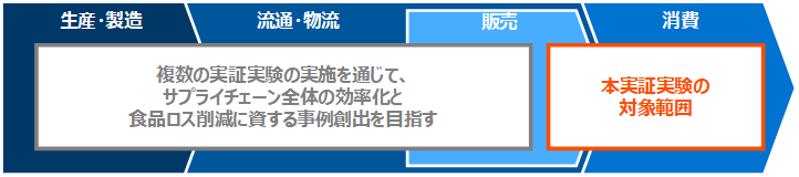 本事業の対象領域と本実証実験の対象範囲