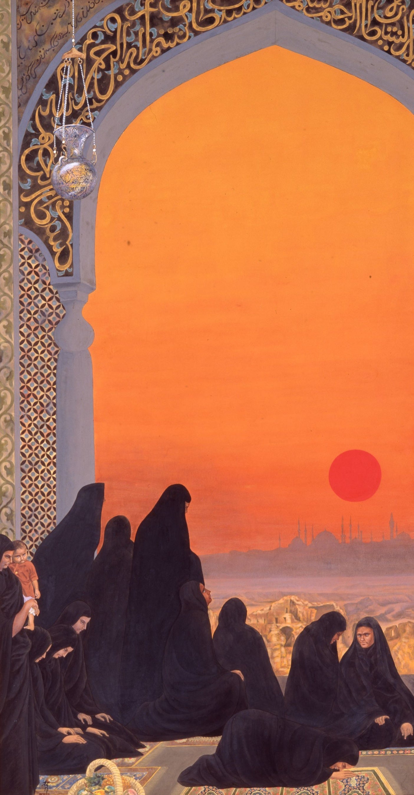 メッカへの礼拝（世界十大宗教壁画）　杉本哲郎筆　新健康協会蔵