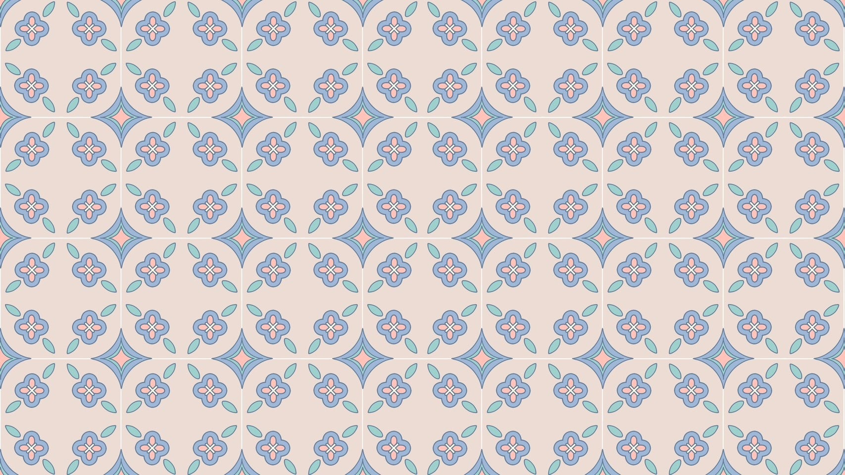 自然をテーマとした北欧アンティークタイル調のデザイン