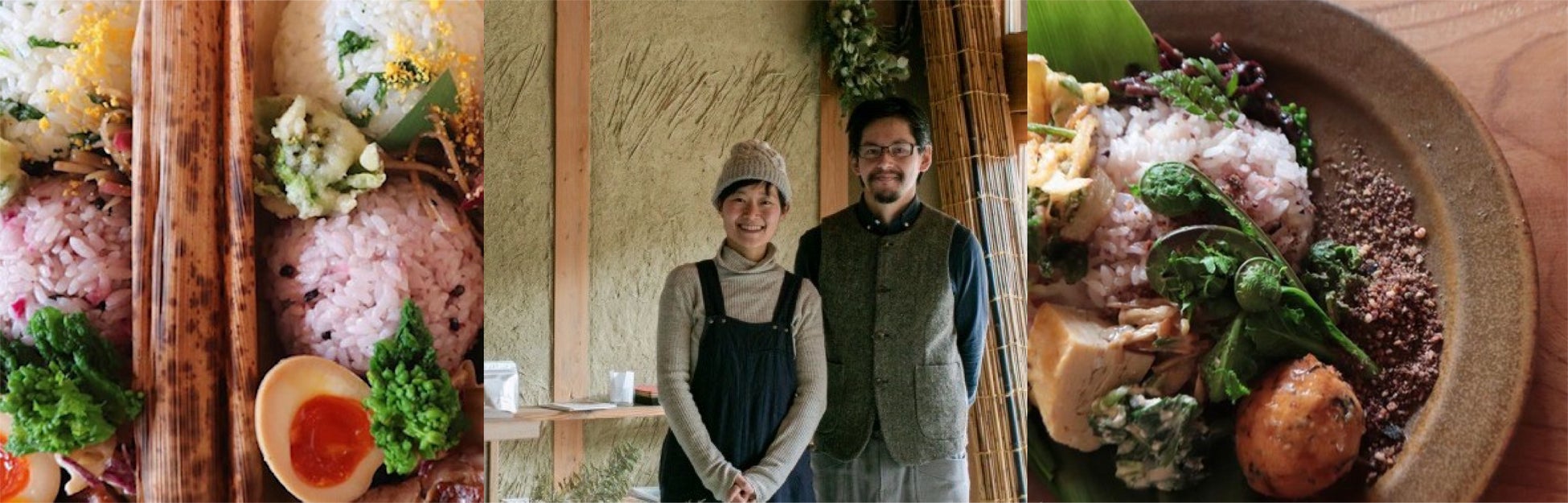 昼食イメージ           TOGO BOOKS nomadikオーナ夫妻       食べる土イメージ