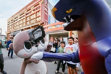 ガブリアスと一戦を交えるチェンソーマン