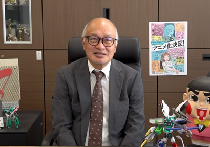 「熱い思いを持つクリエイターを応援し、その輪を高知から世界へ広げていきます」と語る小学館ミュージック＆デジタル エンタテイメント代表取締役社長、久保雅一氏