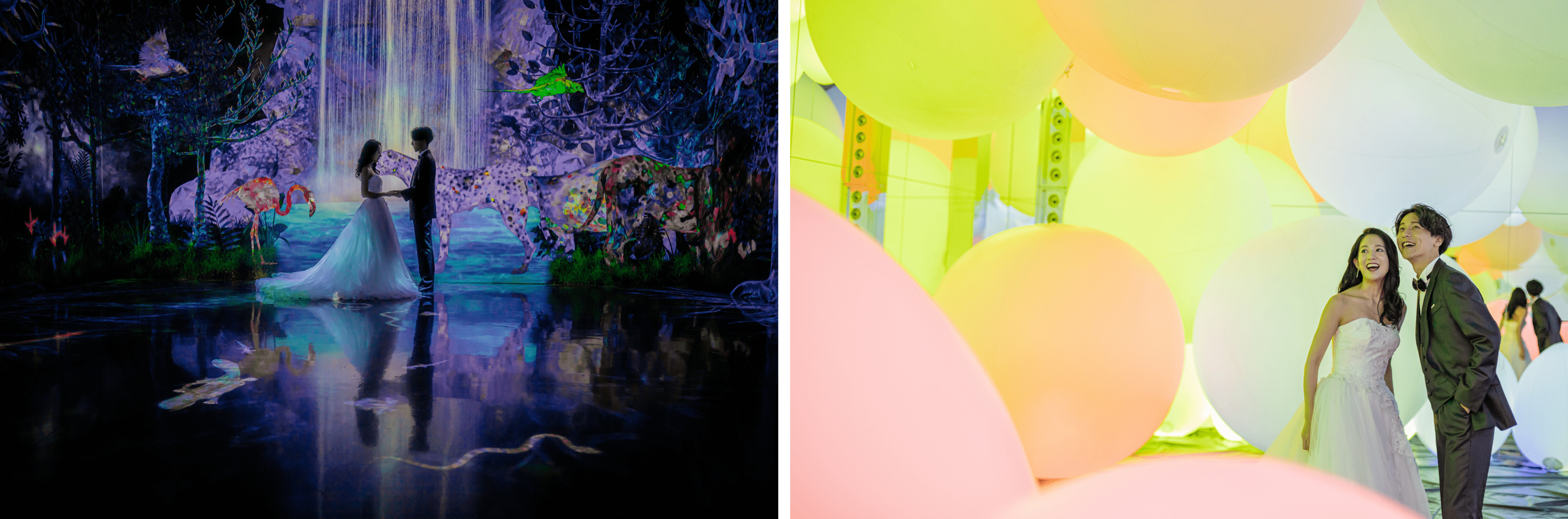 ＜『チームラボフォレスト福岡 -SBI証券』ロケーションフォトプラン撮影イメージ＞