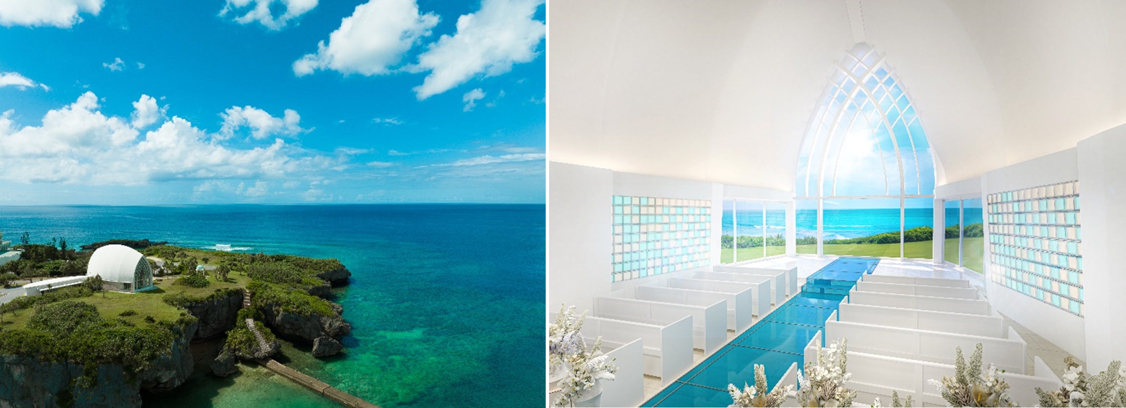 沖縄海岸国定公園のエメラルドグリーンに輝く海原を一望できる独立型 沖縄海岸国定公園のエメラルドグリーンに輝く海原を一望できる独立型