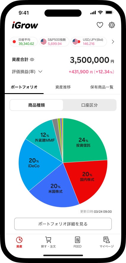 ポートフォリオ画面イメージ