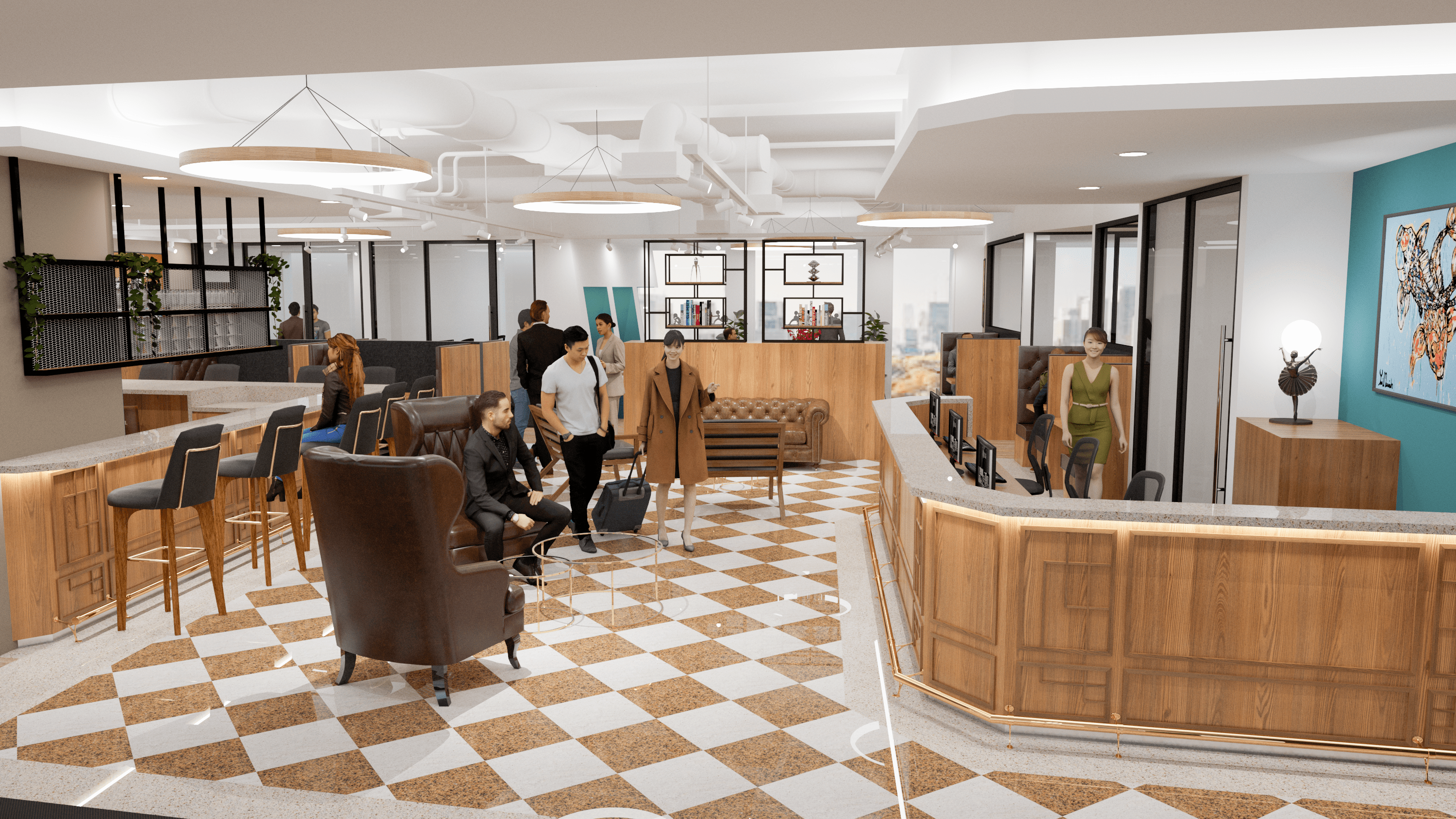 エニシオ名駅特徴｜広々とした受付エリア