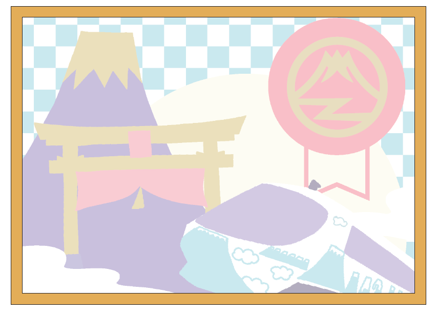 切り布モザイクアート下絵イメージ