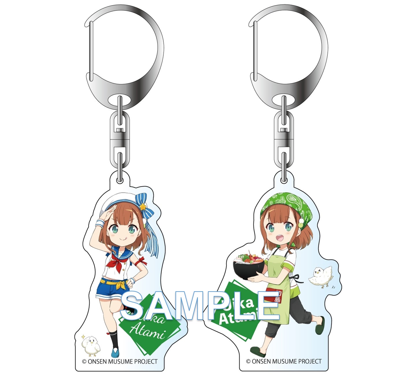 【新品未開封】温泉むすめ 熱海 アクリルキーホルダー 6点&缶バッジ6点セット 熱海温泉×温泉むすめプロジェクト、2023年2月11日(土)一斉展開