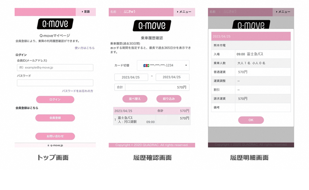 Q-moveサイトの利用イメージ