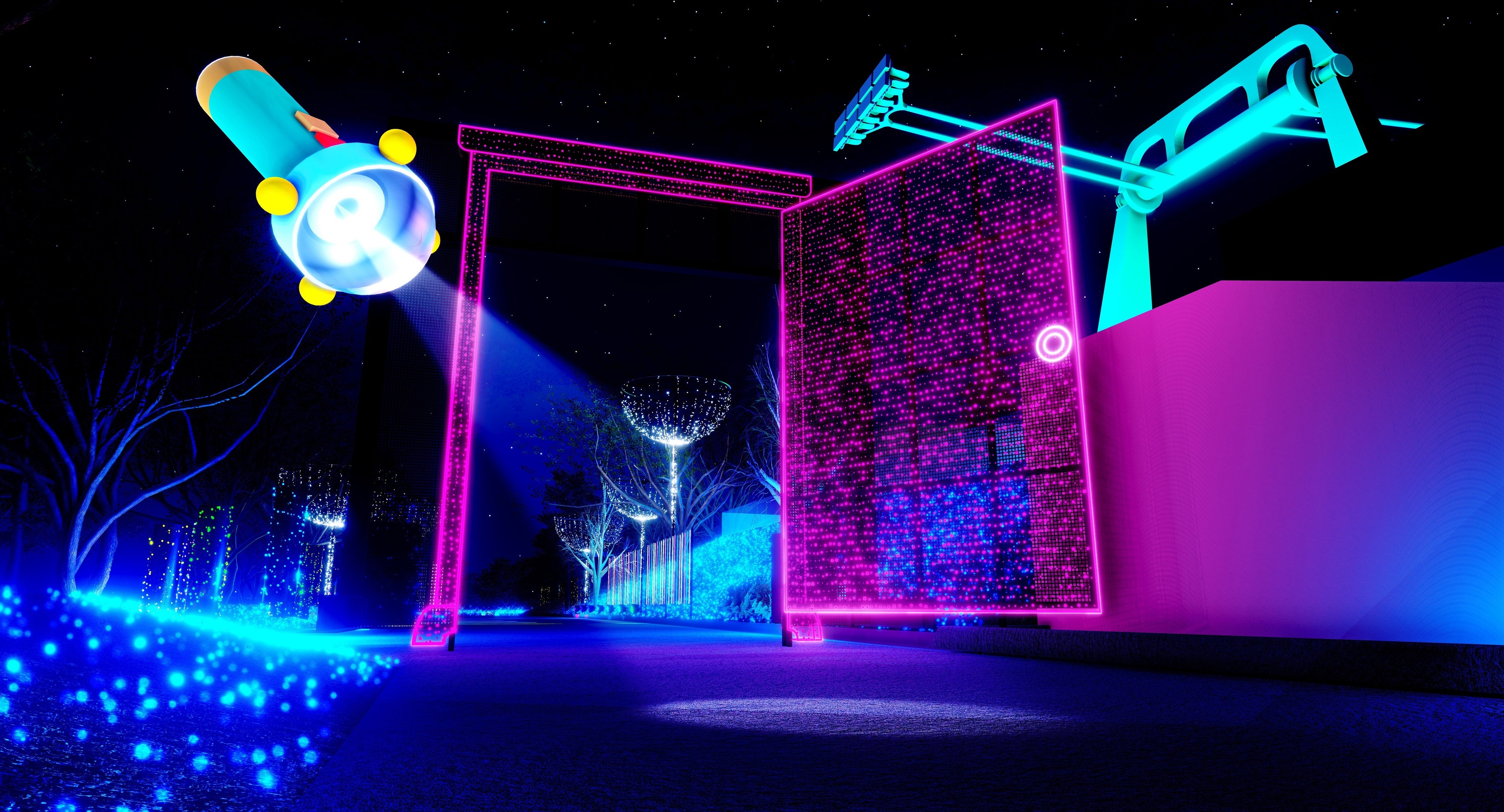 「スモールライト」に照らされた先に登場する、巨大な「どこでもドア」。※イメージ