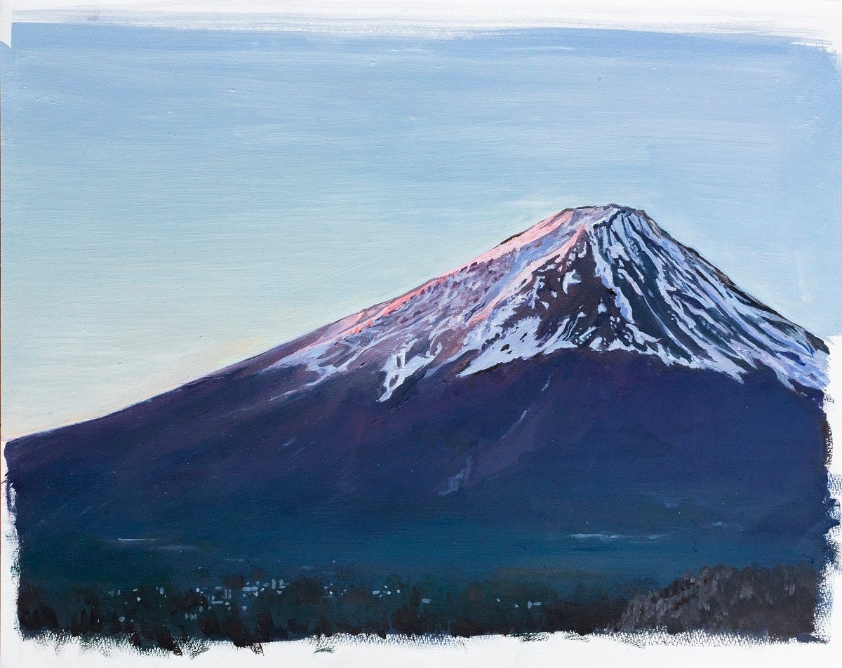 『日の出前静寂の富士』