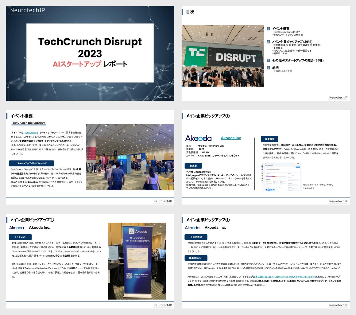 実際のレポートより一部抜粋