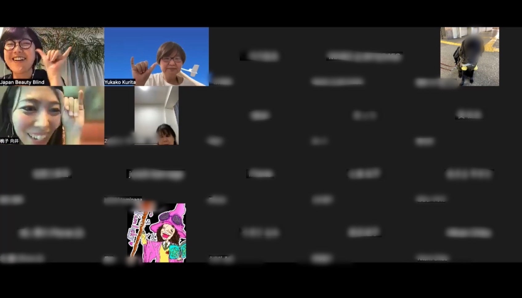 左上から１番目が、JBB代表理事の佐藤優子、その下がモナカンパニー代表・向井桃子