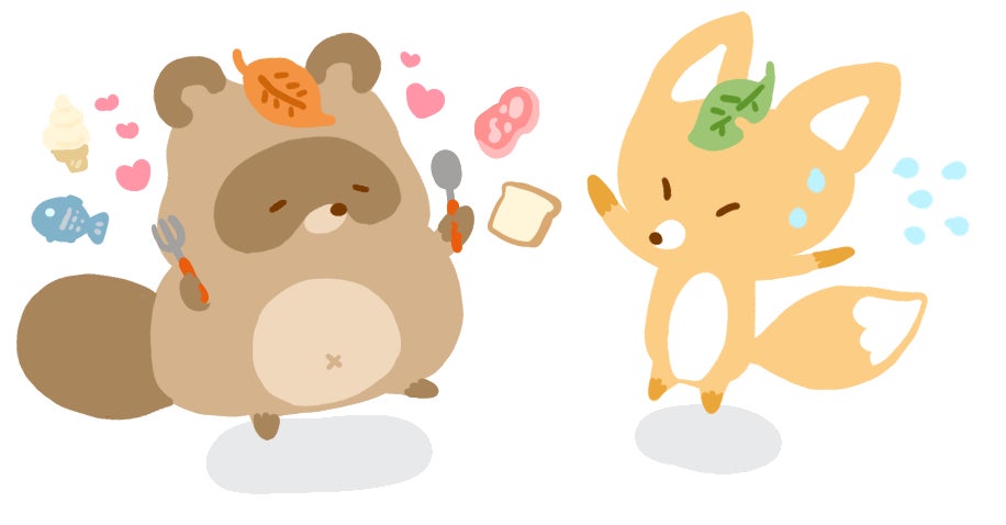 「めたぬき」と「きっつん」