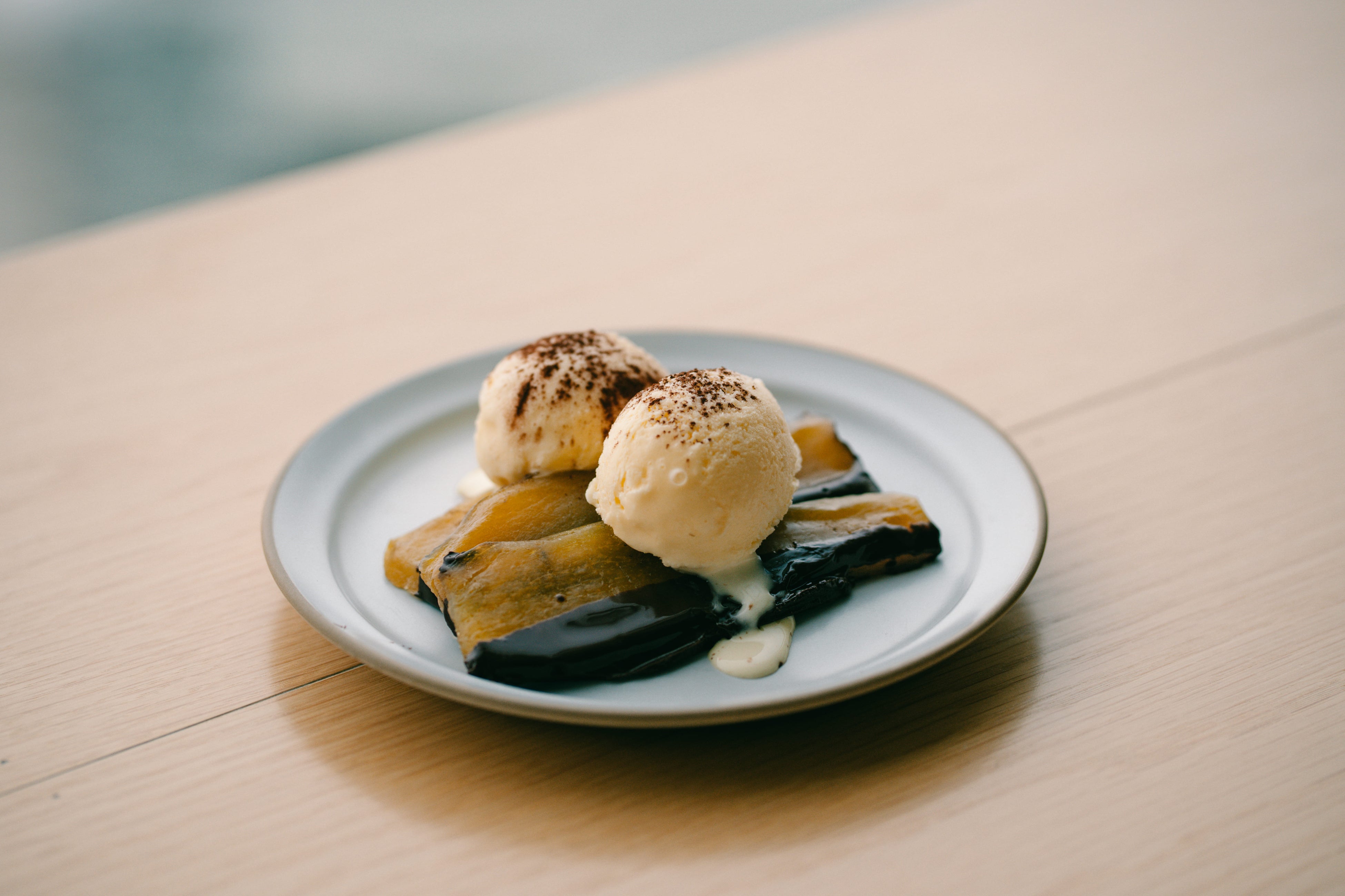 自然な甘さのほしいもとバニラアイスは、新しいほしいもの楽しみ方です