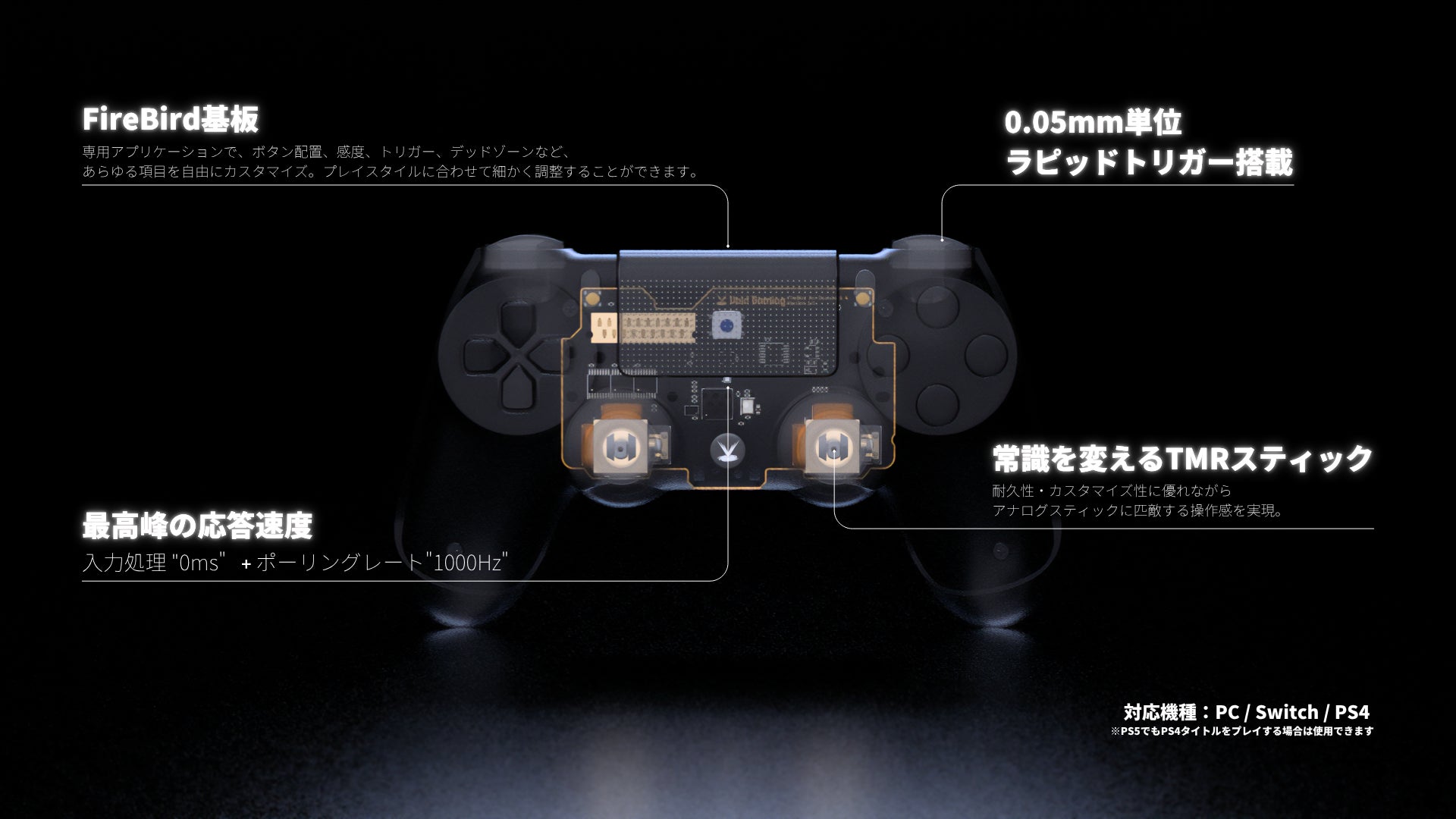 Void Gaming、ラピッドトリガー搭載「FireBird」 Void Gaming、ラピッドトリガー搭載「FireBird」