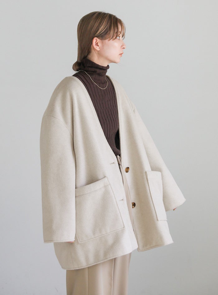 ★最終価格★LAUREN MANOOGIAN FELT DUO コート LAUREN MANOOGIAN FELT DUO ノーカラーコート