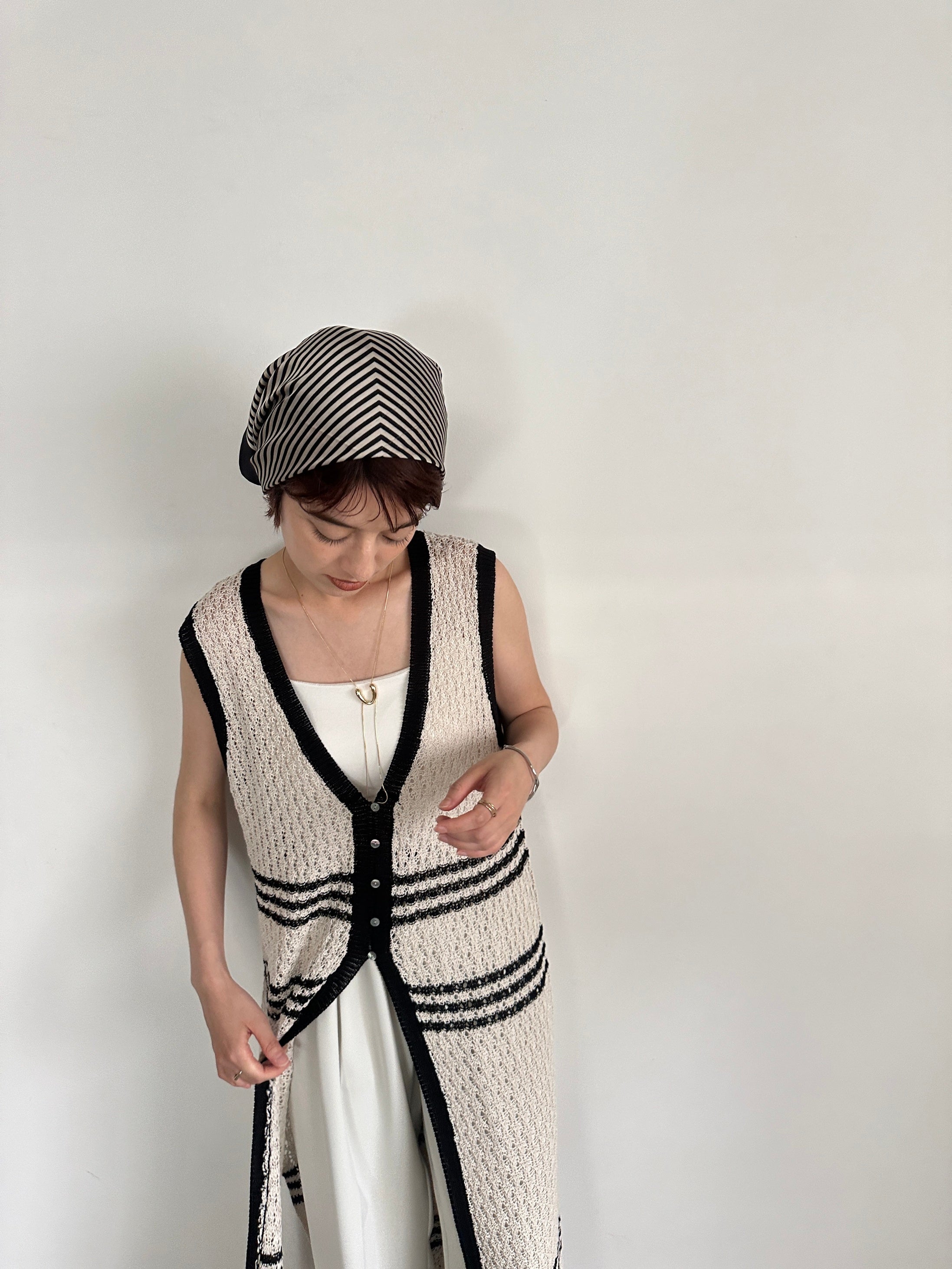 メッシュ編みベストワンピース　7,590yen