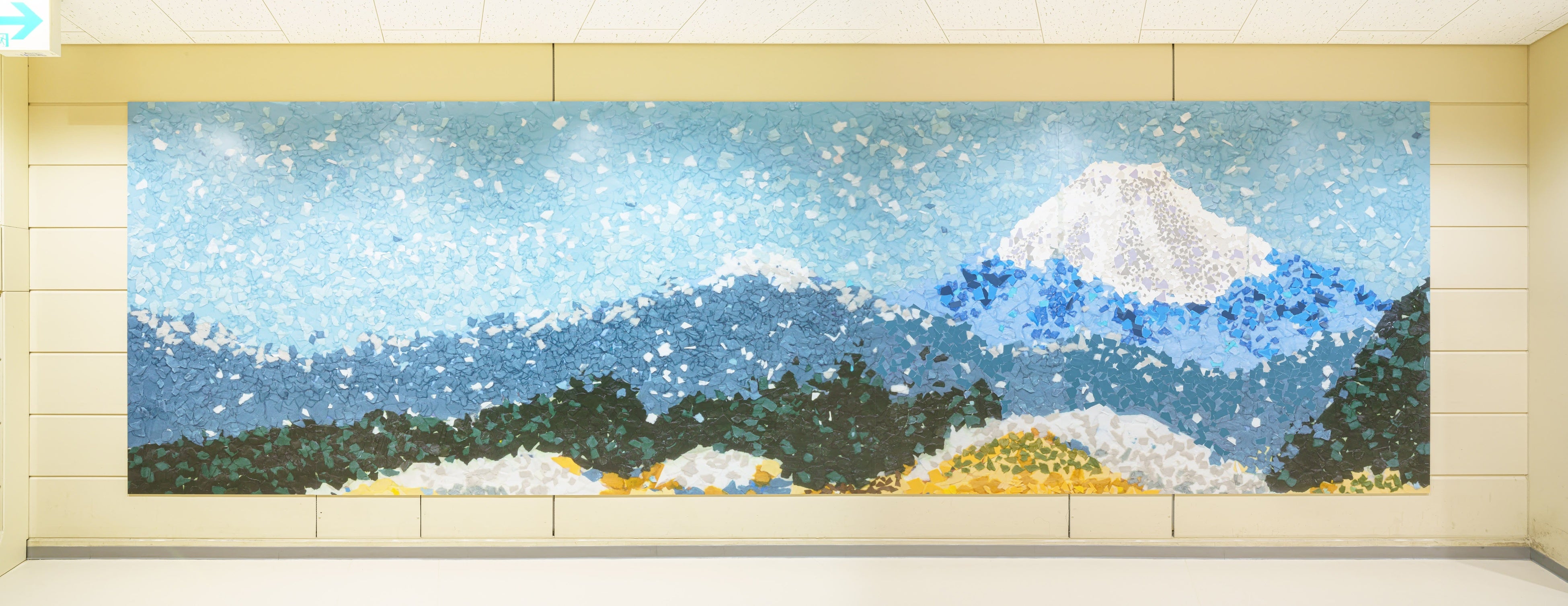 冬　病院の窓から見える富士山