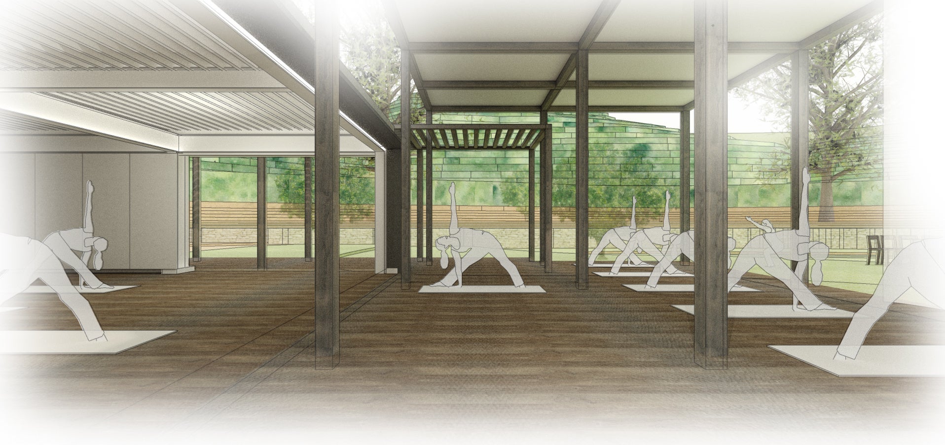 ヨガスタジオイメージ　実際とは異なる場合があります