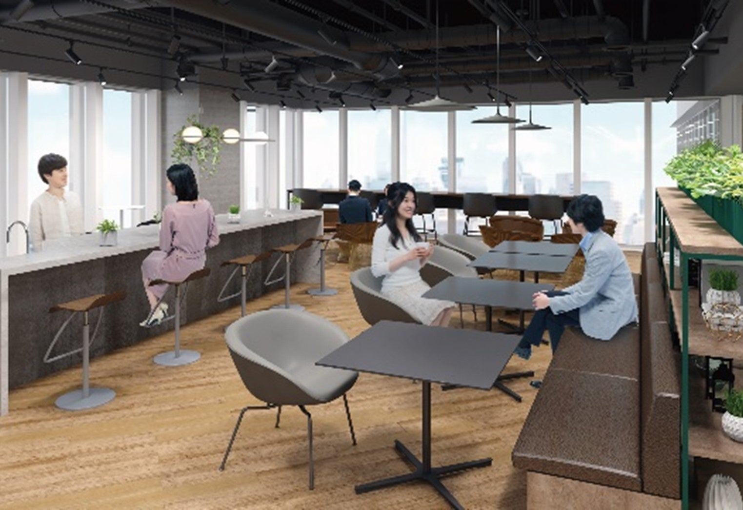 評価項目「給排水設備の設置自由度」 （貸室内カフェ設置イメージ）