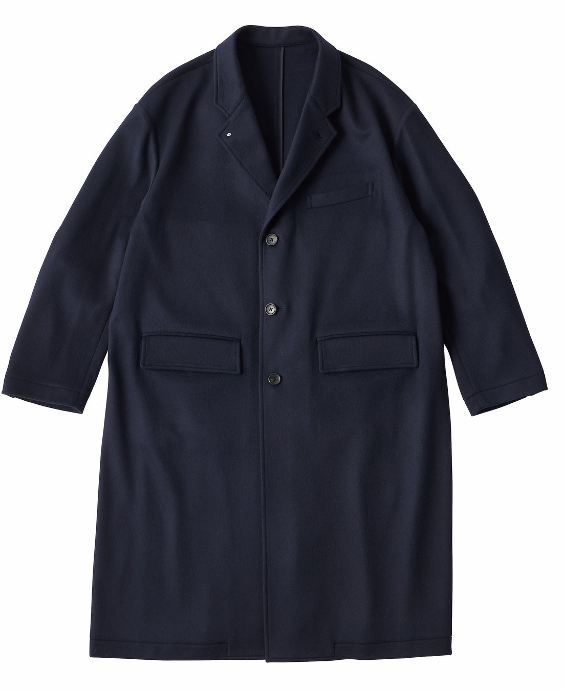 CASHMERE CHESTERFIELD COAT W/PLUTINUM CHARM(BABY CASH) /COLOR:NAVY/SIZE:1,2,3,4/¥315,150